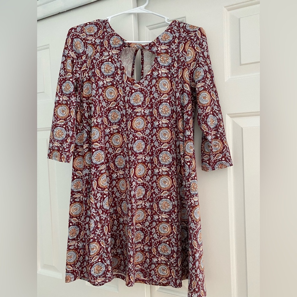 Three pink hearts tunic top/dress Medium